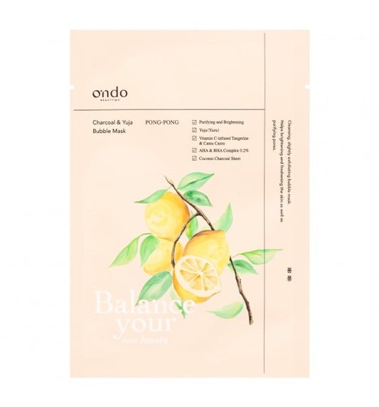 Charcoal & Yuja Bubble Mask Pong-pong