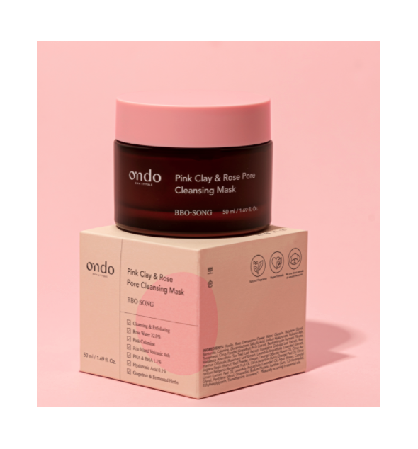 Pink Clay & Rose Pore Cleansing Mask Bbo-song