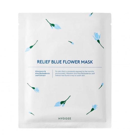 Relief Blue Flower Mask